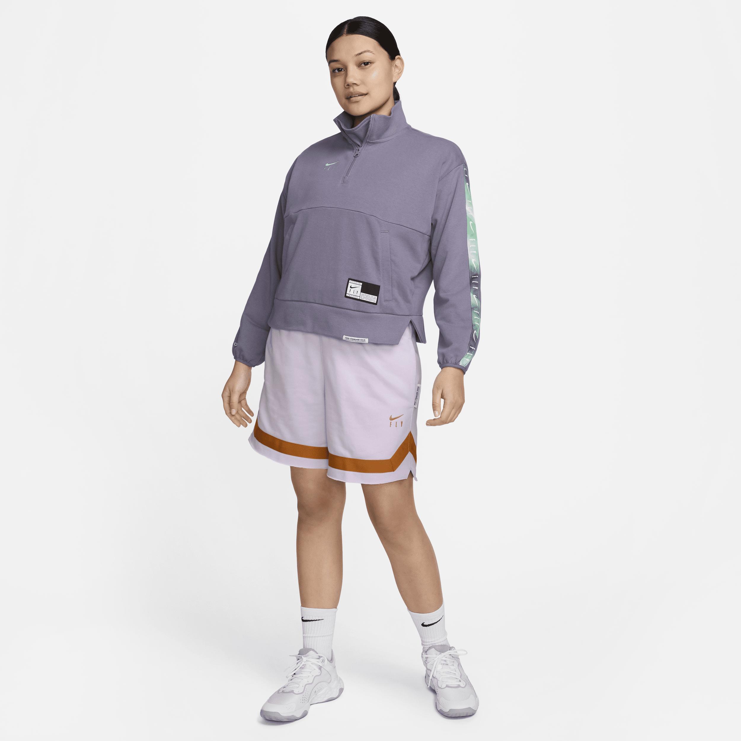 Nike Women's Swoosh Fly Dri-FIT Oversized 1/4-Zip French Terry Basketball Top Product Image