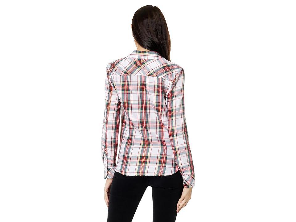 Tommy Hilfiger Tartan Roll Tab Top (Tinsel Tarten/Bright Multi) Women's Clothing Product Image