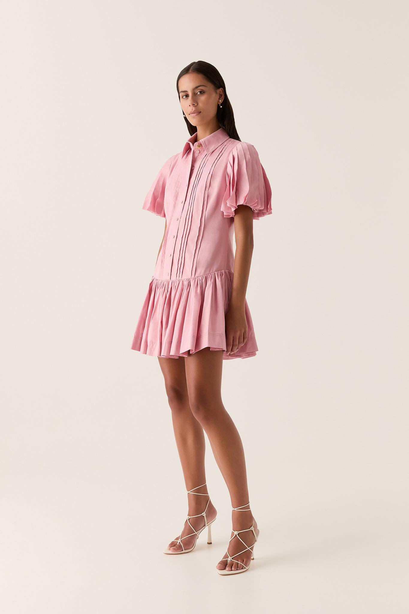 Mythos Pintucked Mini Dress Product Image