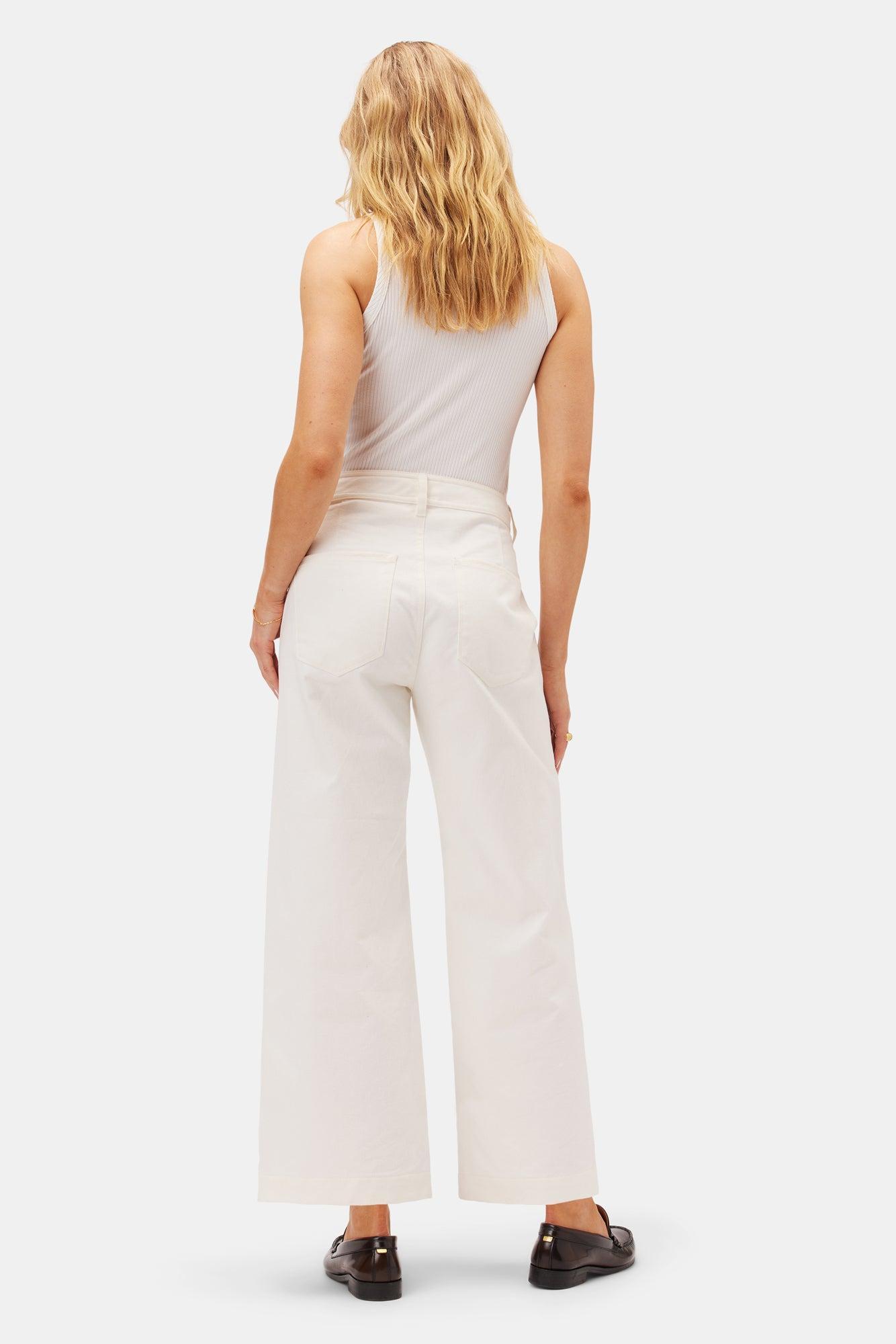 Wide Leg Utility Pant - Ivory Product Image