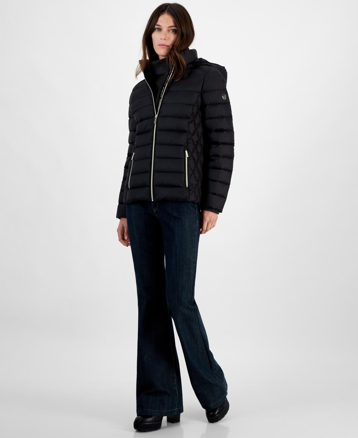 Michael Michael Kors Womens Hooded Packable Down Puffer Coat, Created for Macys Product Image