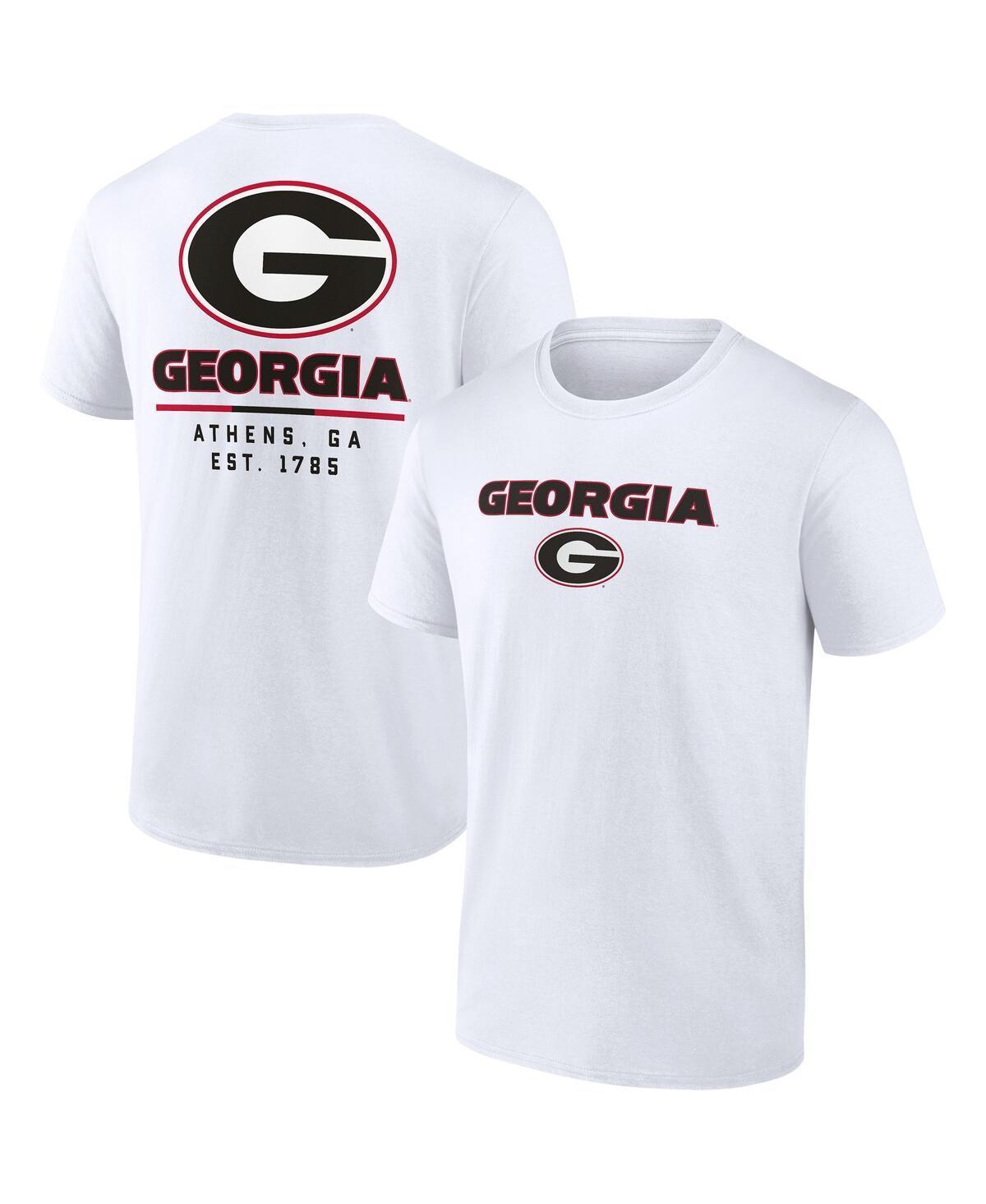 Mens Fanatics White Georgia Bulldogs Game Day 2-Hit T-shirt Product Image