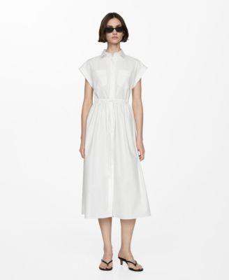 Mango Womens Gathered Waist Shirt Dress Product Image