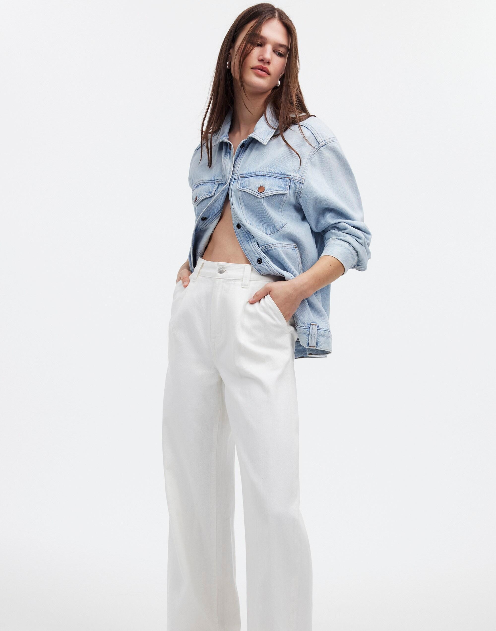 The Harlow Wide-Leg Jean in Tile White: Airy Denim Edition Product Image