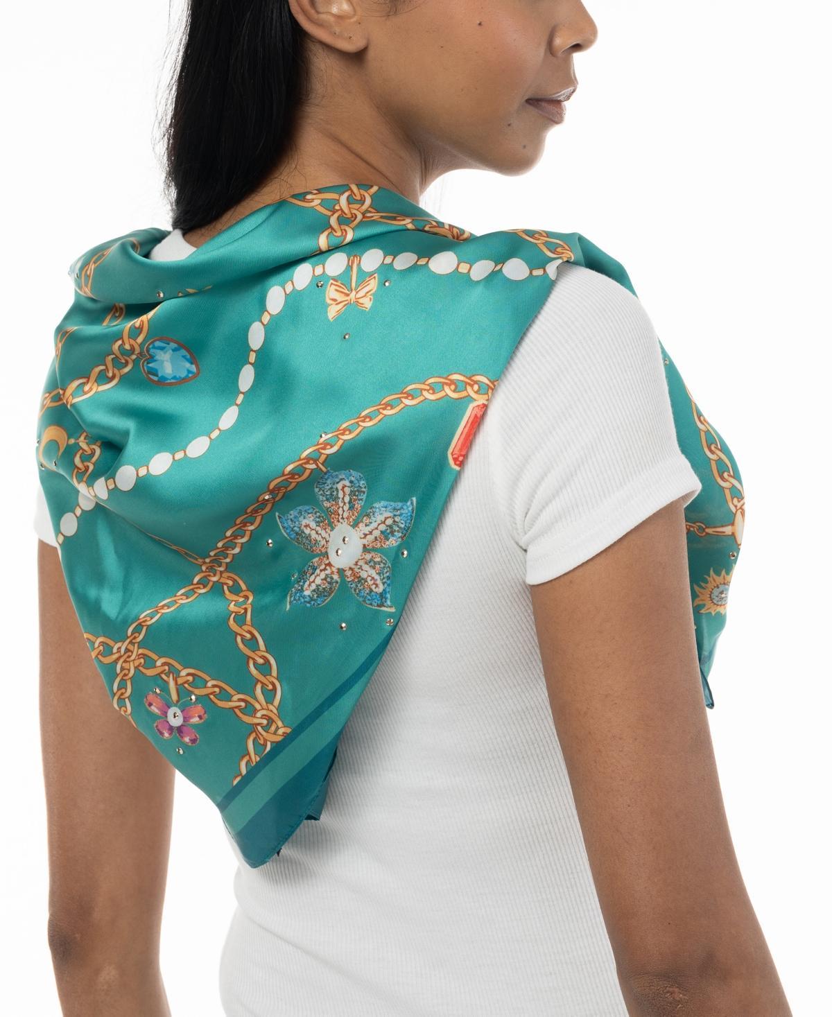 Giani Bernini Womens Embellished Printed Square Scarf Product Image