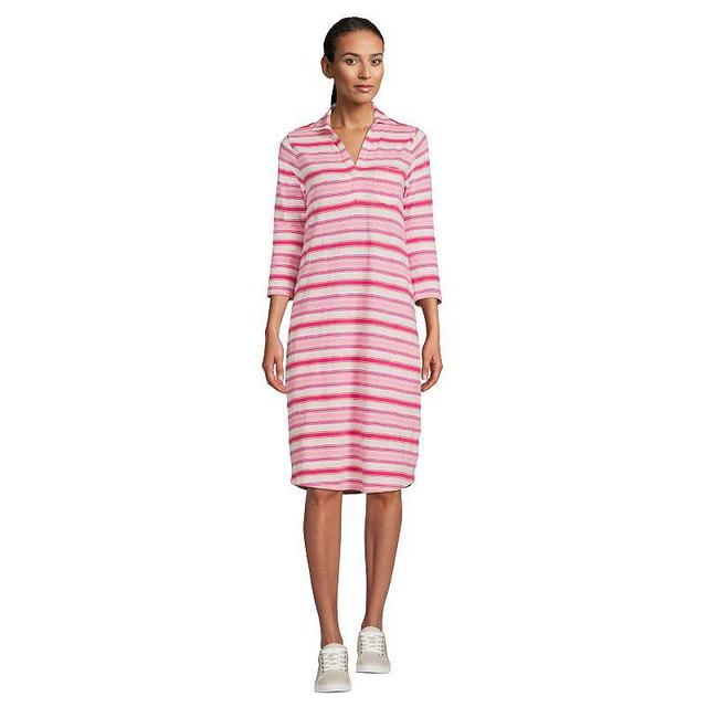 Womens Lands End Cotton Polo Shirtdress Product Image