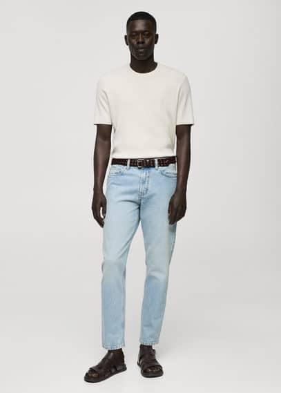 MANGO MAN - Ben tapered fit jeans light blueMen Product Image