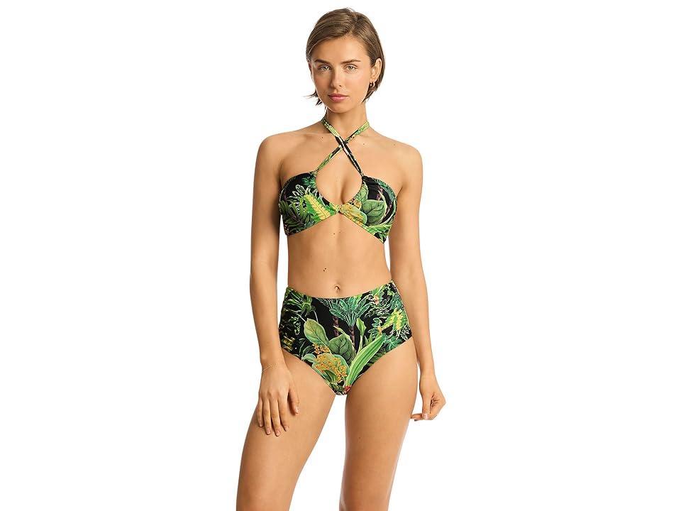 SEA LEVEL SWIM Lotus High Waist Gathered Side Pant Women's Swimwear Product Image