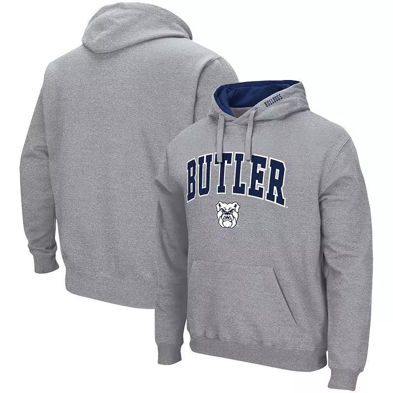 Mens Colosseum Heathered Gray Butler Bulldogs Arch & Logo 3.0 Pullover Hoodie Product Image