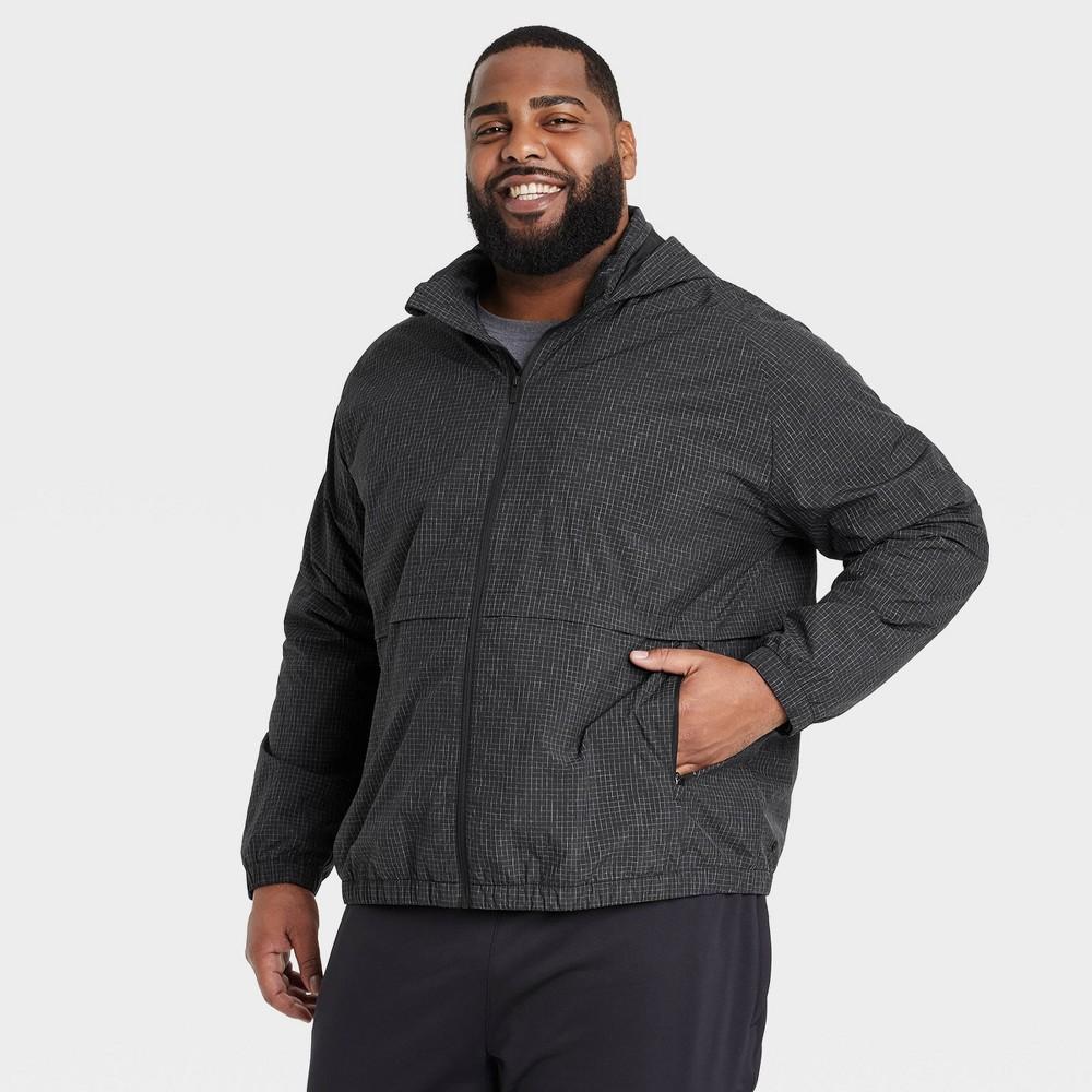 Mens Big Packable Jacket - All In Motion Black Onyx 2XL Product Image