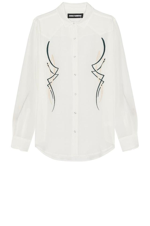 DOUBLE RAINBOUU West World Shirt White. (also in M). Product Image