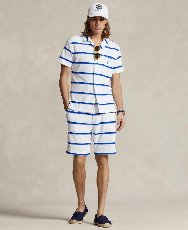 Striped Terry 7.5 Drawstring Short In Ombre Painted Stripes Blue Product Image