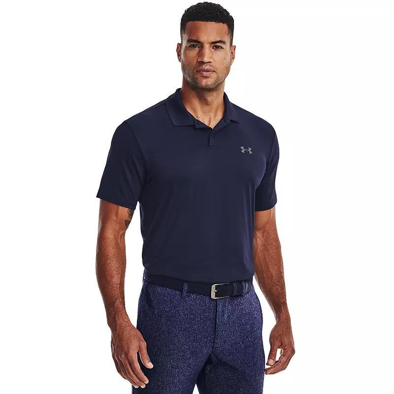 Mens Under Armour Performance 3.0 Polo Black Navy Product Image