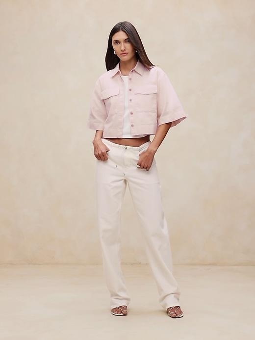 Hemp-Cotton Cropped Shirt Product Image