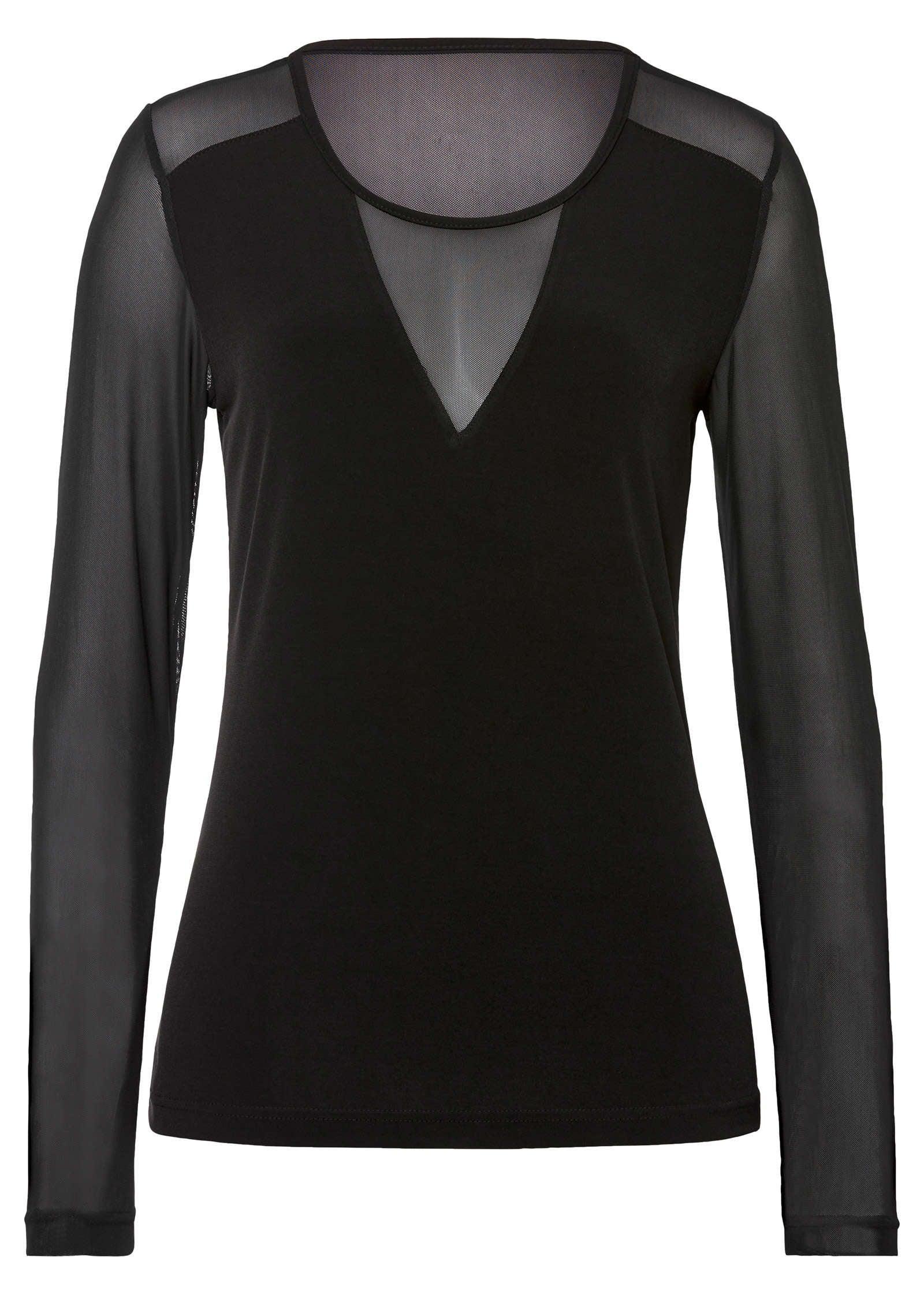 Mesh Sleeve Top - Black product image