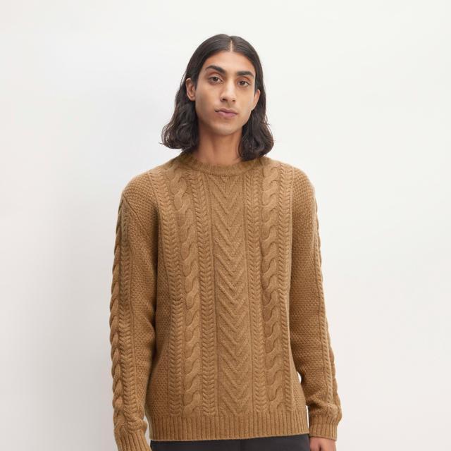 Mens Felted Merino Cable-Knit Crew Sweater by Everlane Product Image