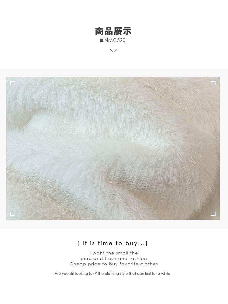 Faux-Fur Vest Jacket Product Image