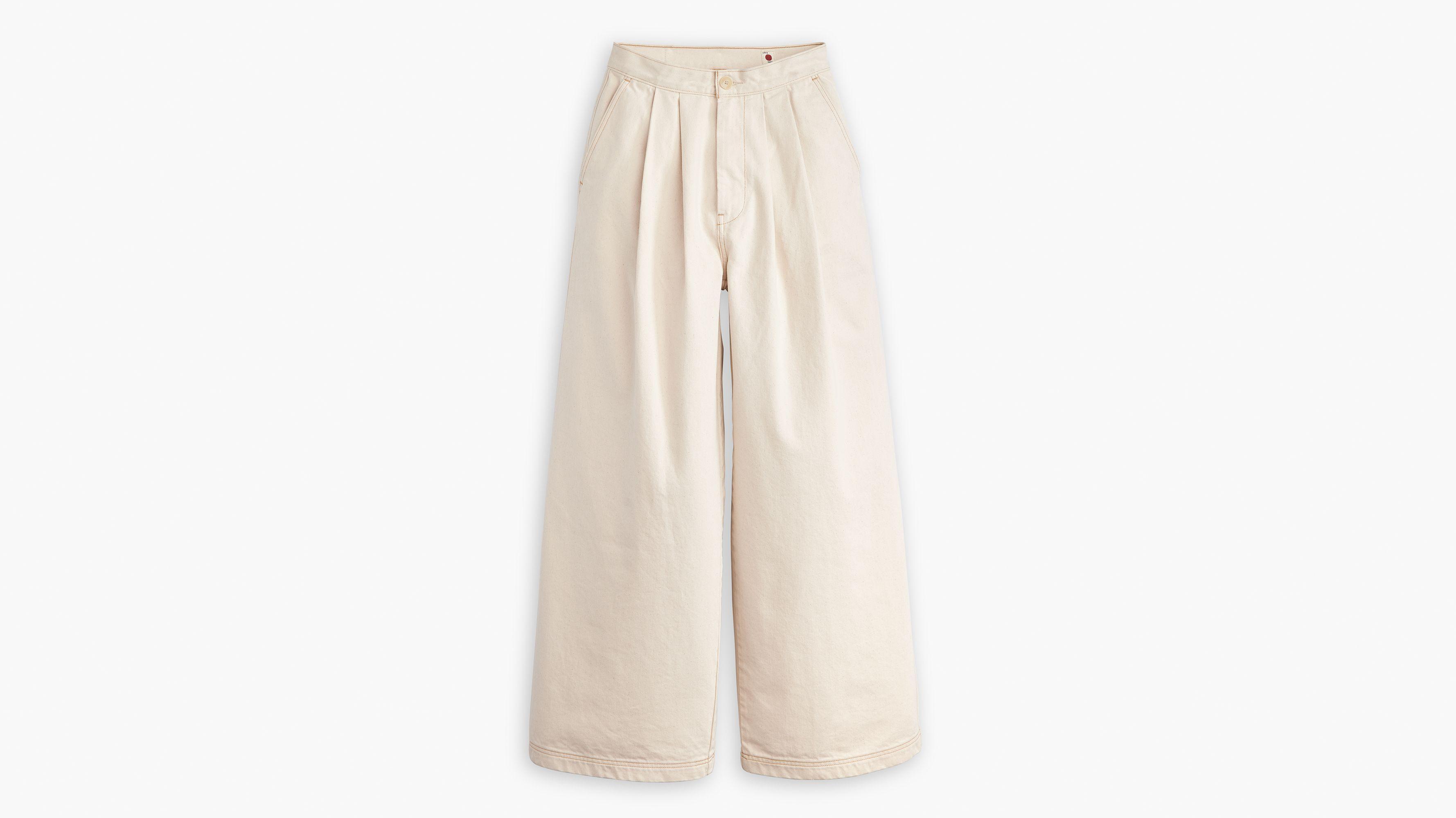 Japanese Denim Pleated Trousers Product Image