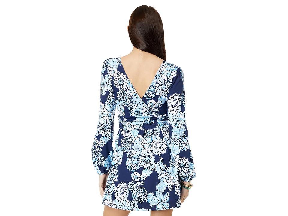 Lilly Pulitzer Riza Long-Sleeved Romper (Low Tide Bouquet All Day) Women's Dress Product Image