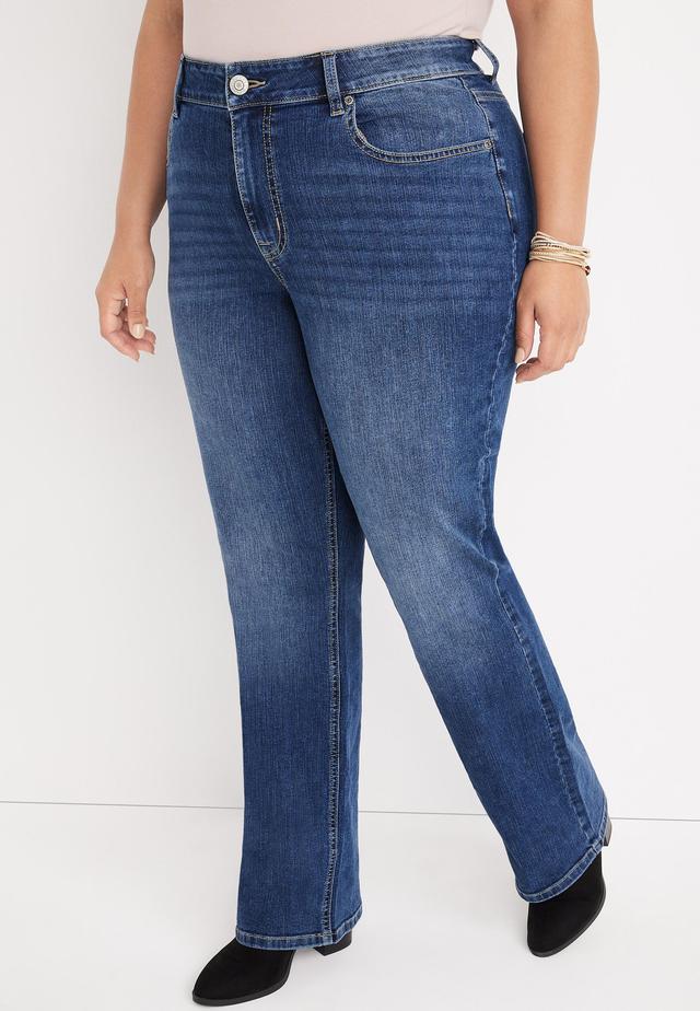 Maurices Plus Size Jeans Womens Jeans Classic Slim Bootcut Curvy High Rise Jean Blue Denim Size 22W Product Image