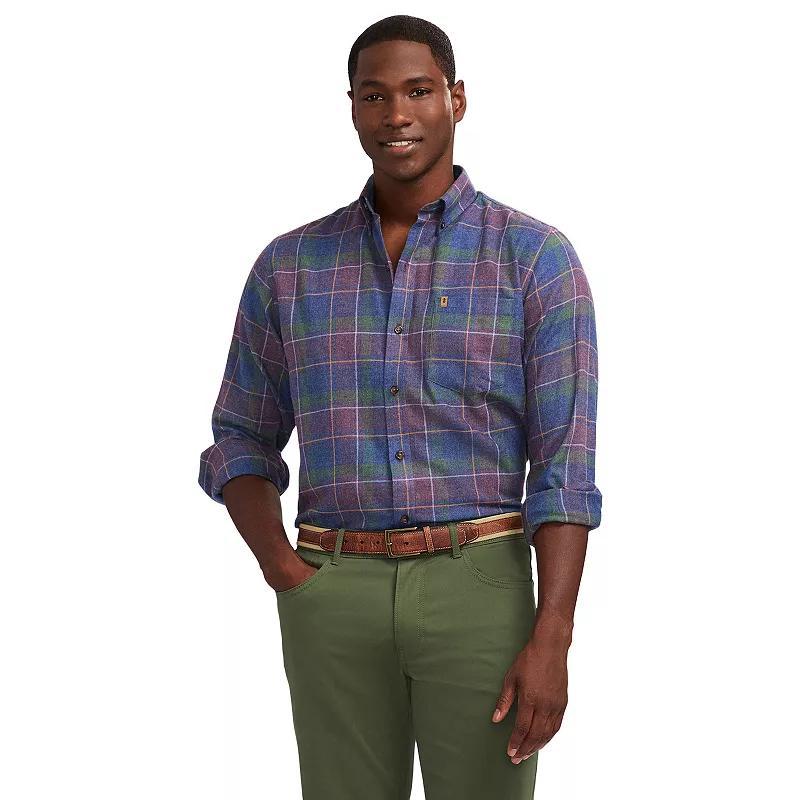 Mens IZOD Stratton Flannel Long Sleeve Button Down Shirt Product Image