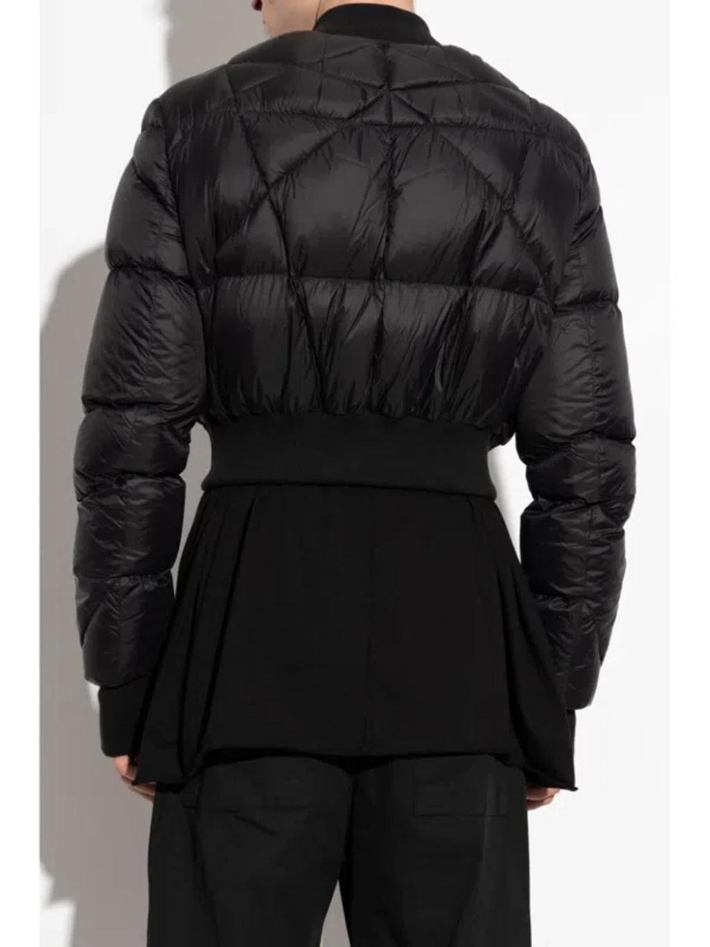 RICK OWENS Cropped Down Bomber Jacket In 09 Black Product Image