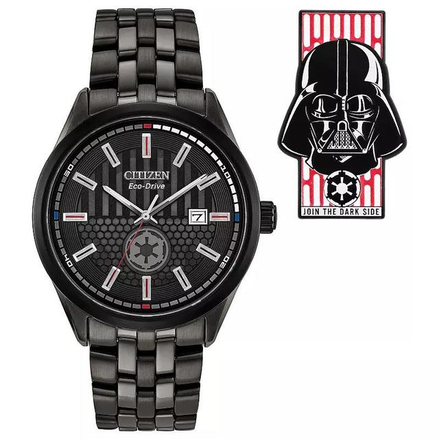 Citizen Mens Eco-Drive Star Wars Darth Vader Returns Black IP Stainless Steel Watch & Pin Box Set - BM7255-61W Product Image