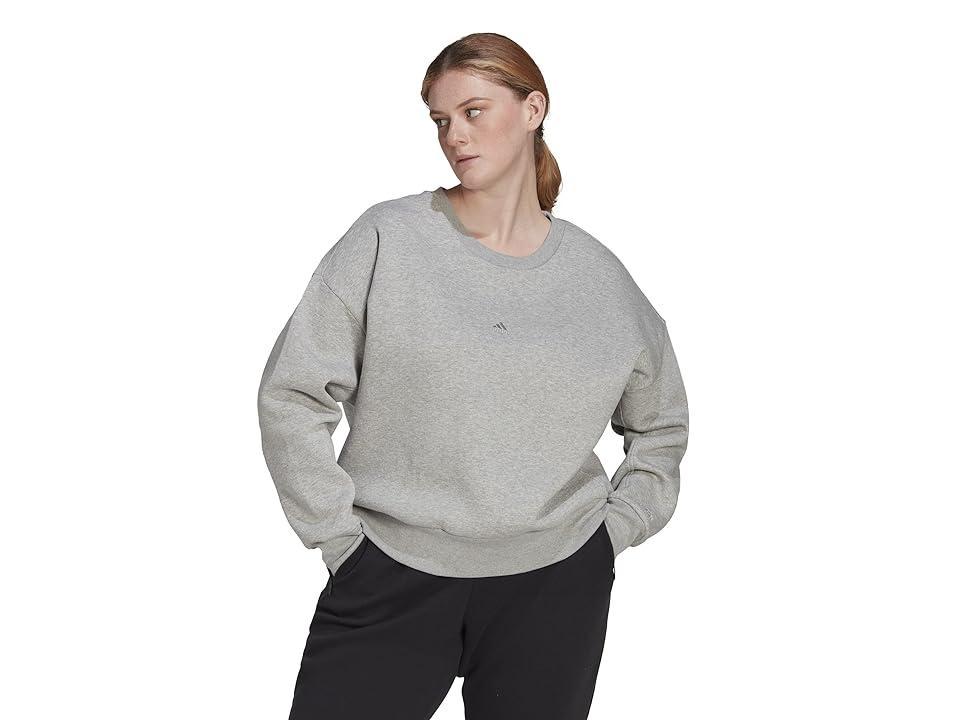 adidas Plus Size All SZN Sweatshirt (Medium Grey Heather) Women's Clothing Product Image