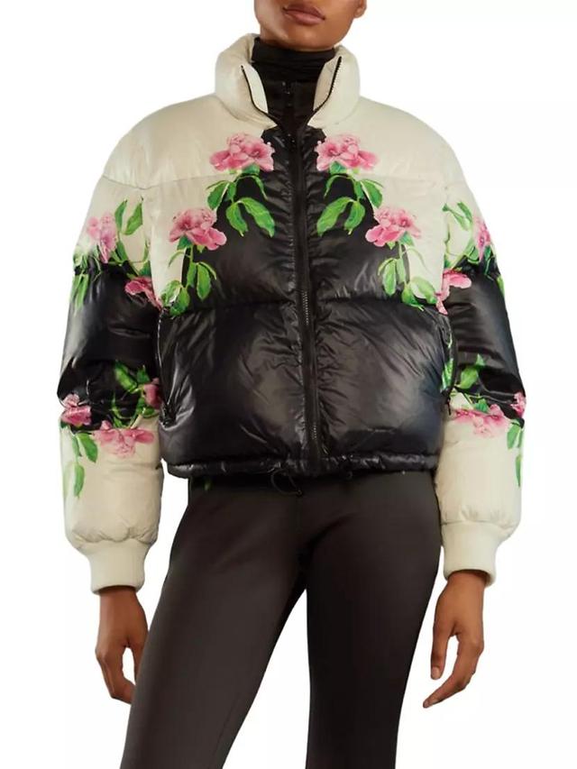 Floral Crop Puffer Jacket Product Image