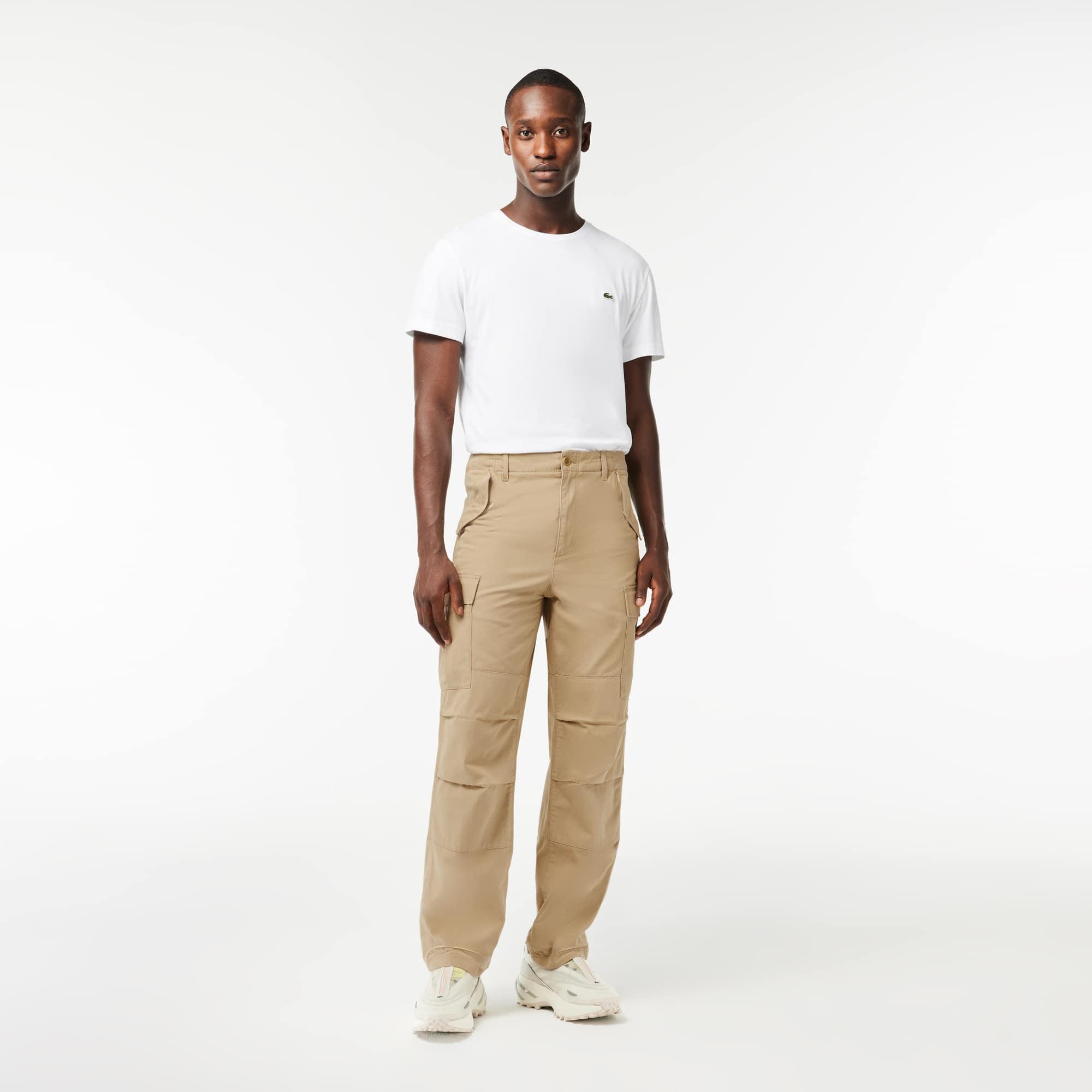 Men's Straight Fit Cotton Cargo Pants Product Image