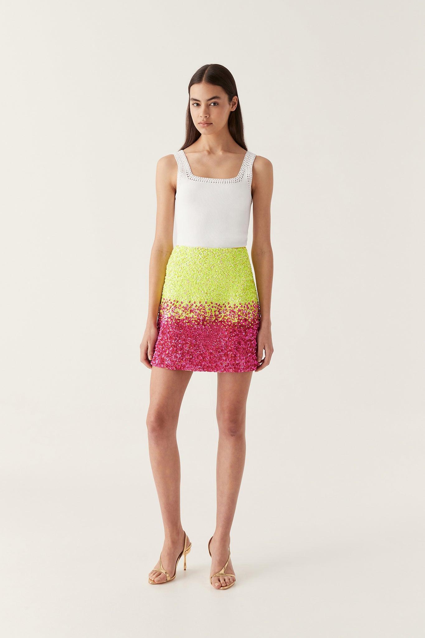 Calypso Ombre Mini Skirt Product Image