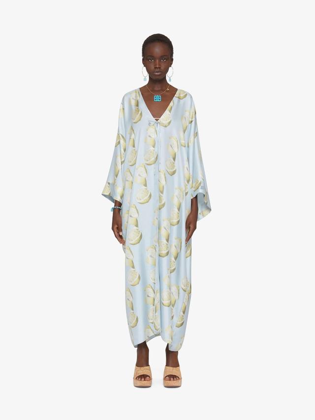 Kaftan in silk with lemon print Product Image