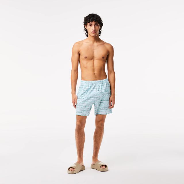 Men’s Two-Tone Print Swim Trunks Product Image