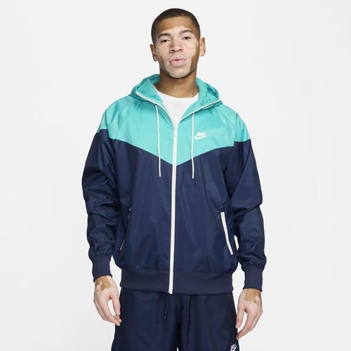 Nike Mens Woven Windrunner Lined Hooded Jacket - Teal/Navy Product Image