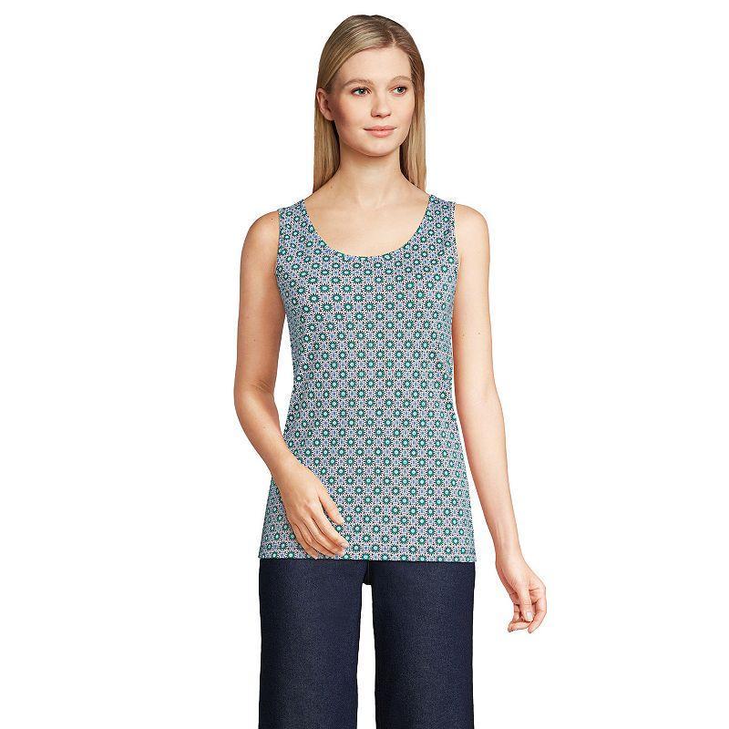 Womens Lands End Cotton Tank Top Product Image