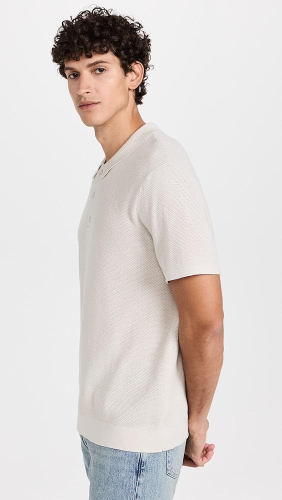 Onia Cotton Textured Knit Polo | Shopbop Product Image