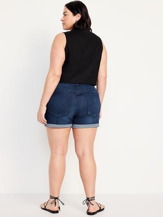 High-Waisted Wow Jean Shorts -- 3-inch inseam Product Image