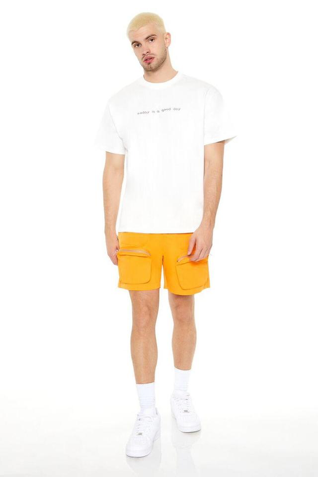 Mid-Rise Drawstring Cargo Shorts | Forever 21 Product Image