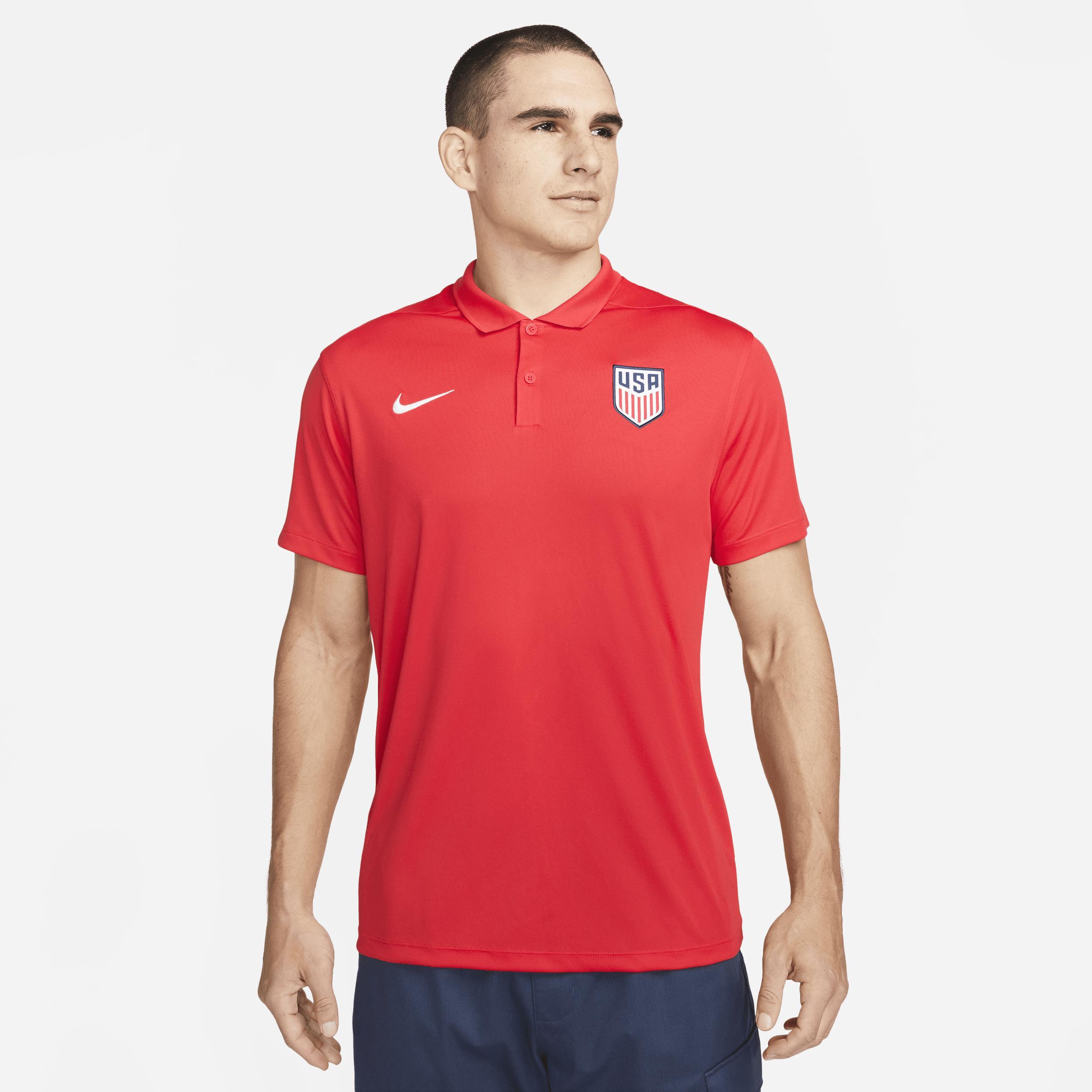 Mens Nike Red Usmnt Victory Performance Polo Shirt Product Image