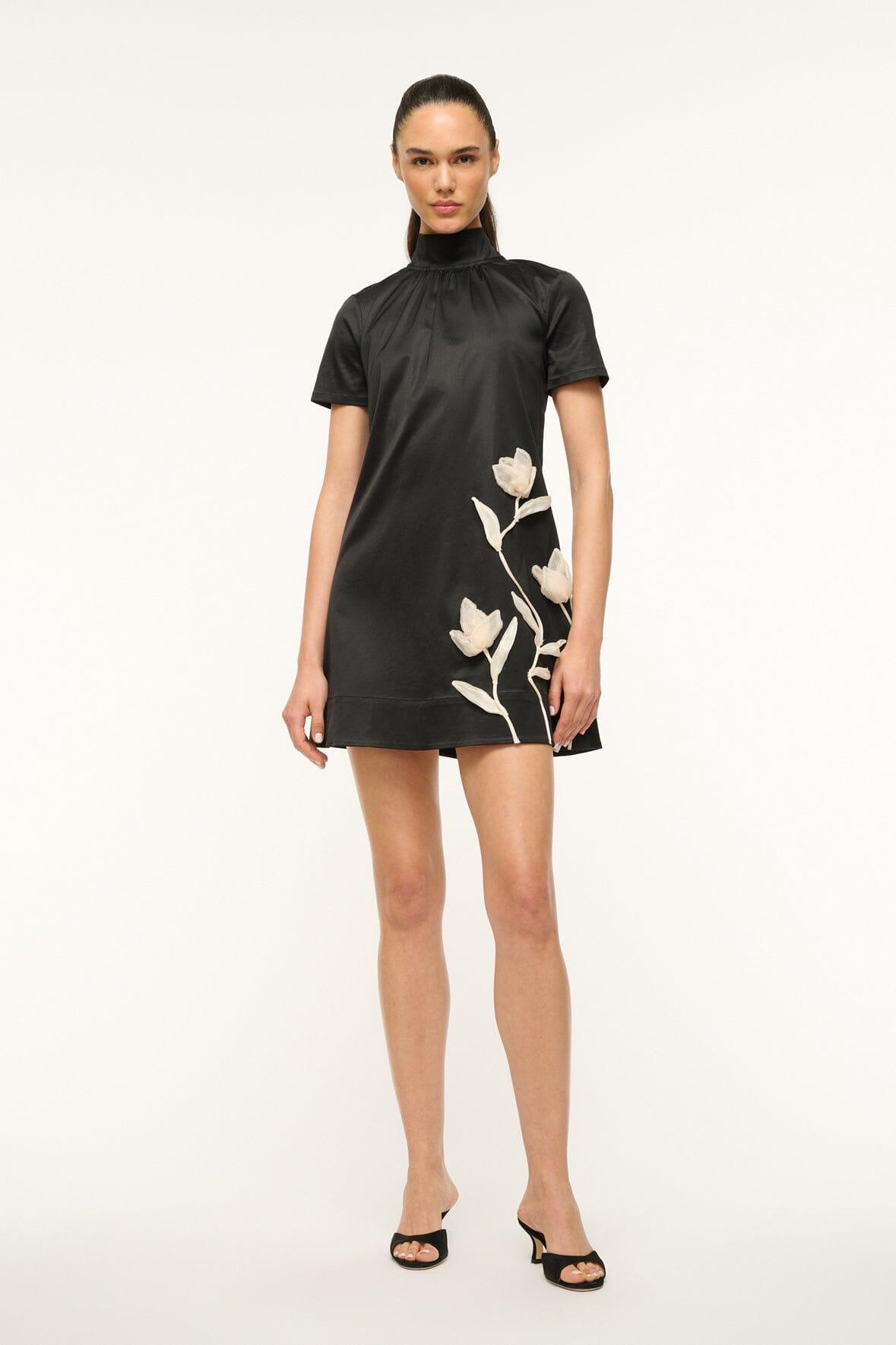 MINI ILANA DRESS | BLACK SATIN Product Image