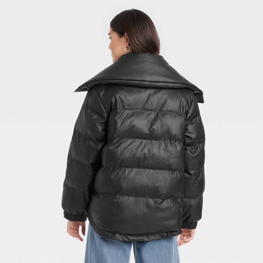 Women's Mid Length Puffer Jacket - Universal Thread™ Black XS Product Image