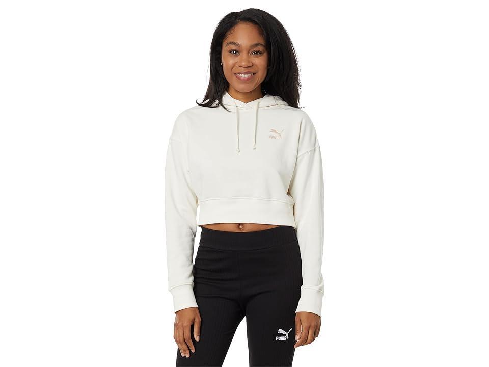 PUMA Classics Cropped Hoodie (No Color) Women's Sweatshirt Product Image