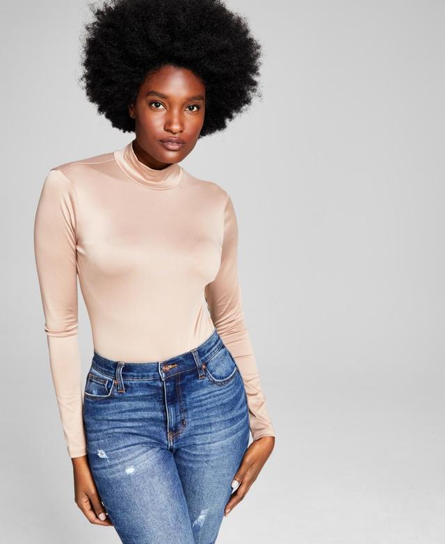 And Now This Womens Mock-Turtleneck Long-Sleeve Bodysuit Product Image