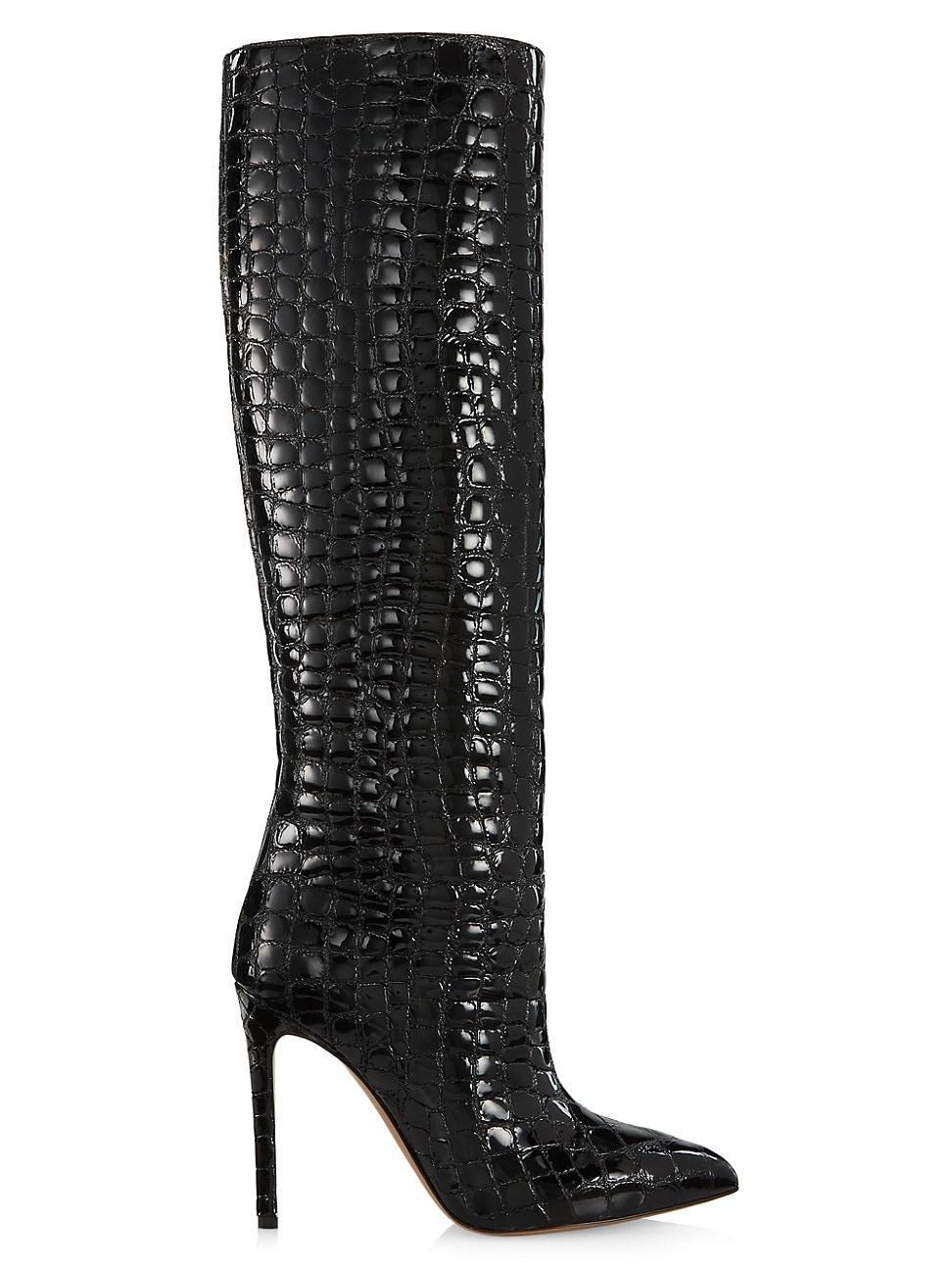 Croco Stiletto Tall Boots Product Image