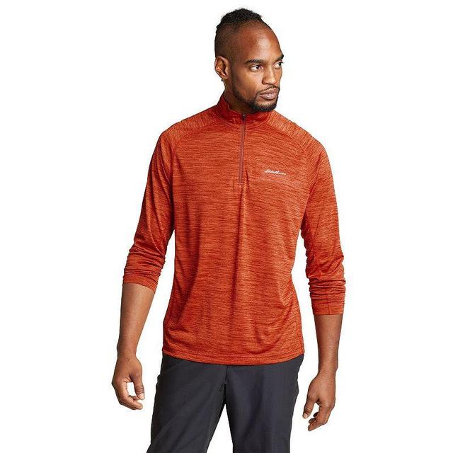 Mens Eddie Bauer Resolution Quarter-Zip Top Brown Product Image