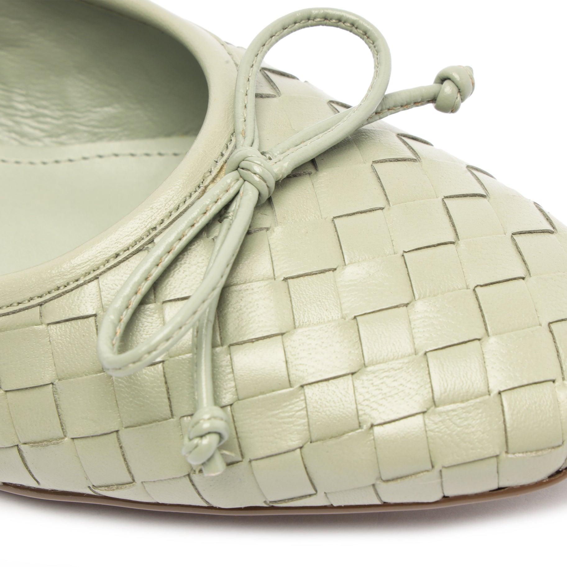 Arissa Woven Leather Flat Female Product Image