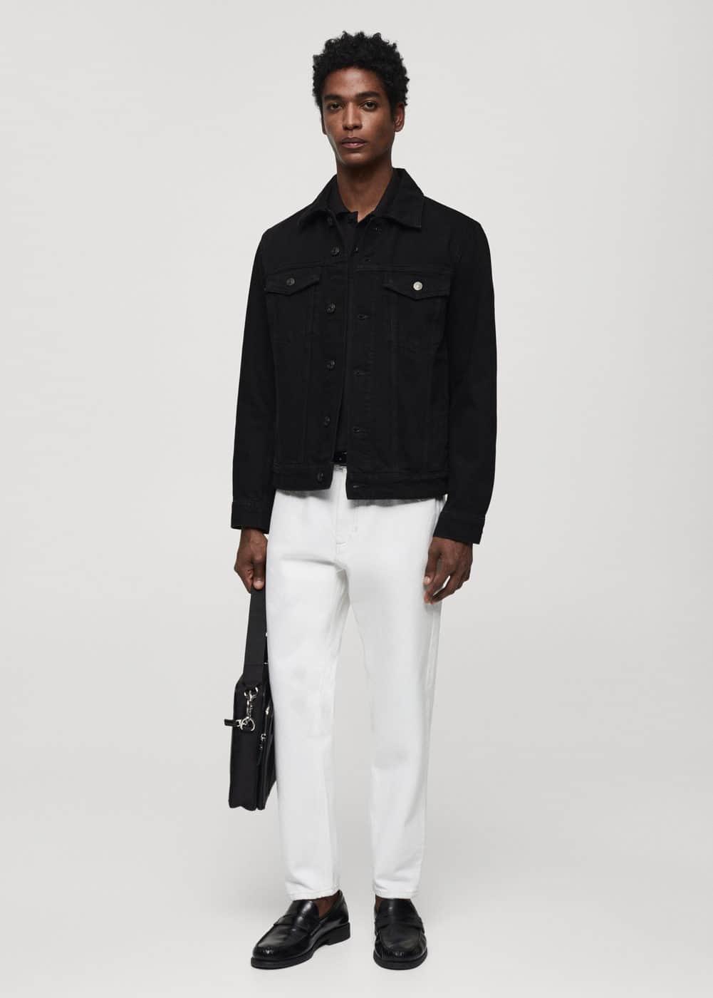 MANGO MAN - Basic denim jacket black denimMen Product Image