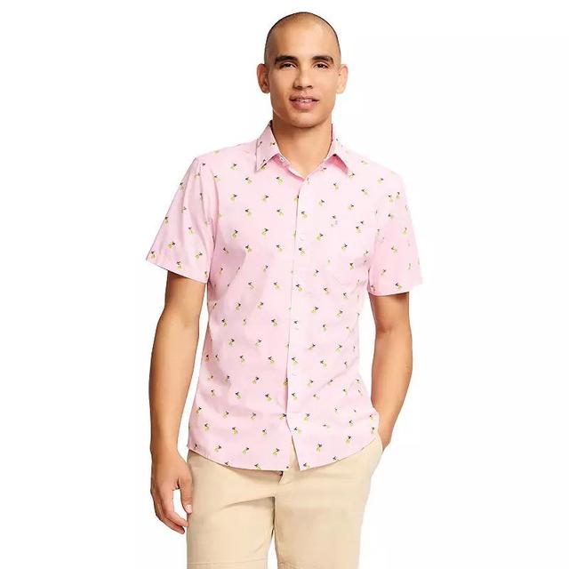 Mens IZOD Classic Breeze Printed Short Sleeve Button-Down Shirt Product Image