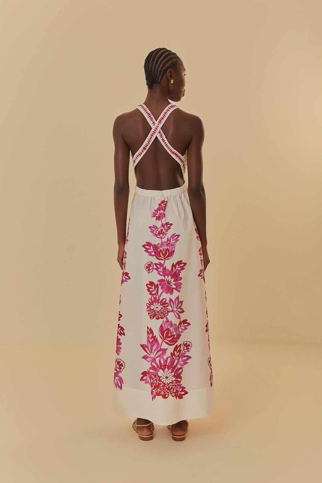 Off-White Flowerful Birds Maxi Dress Product Image