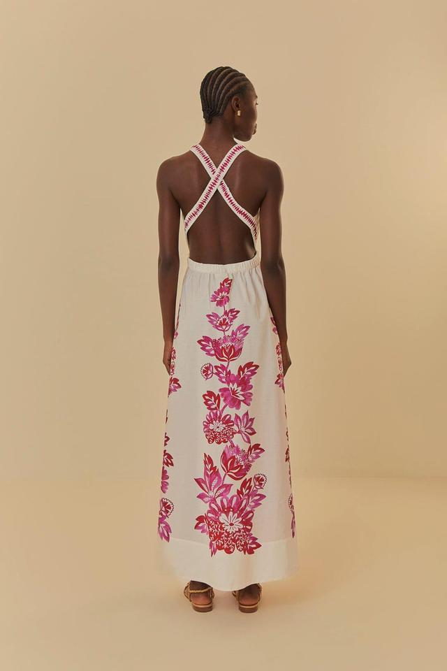 Off-White Flowerful Birds Maxi Dress Product Image